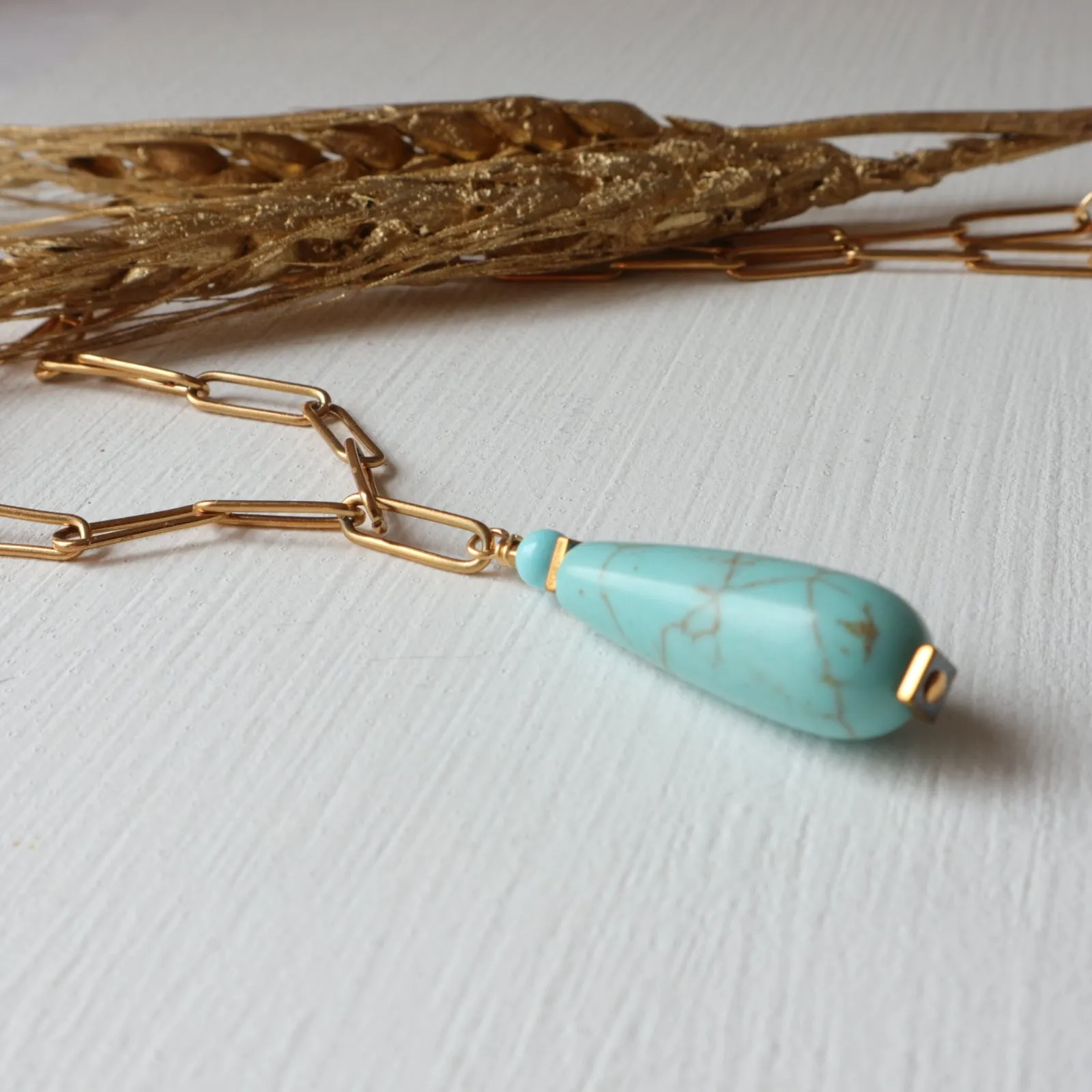 Turquoise Cone Necklace