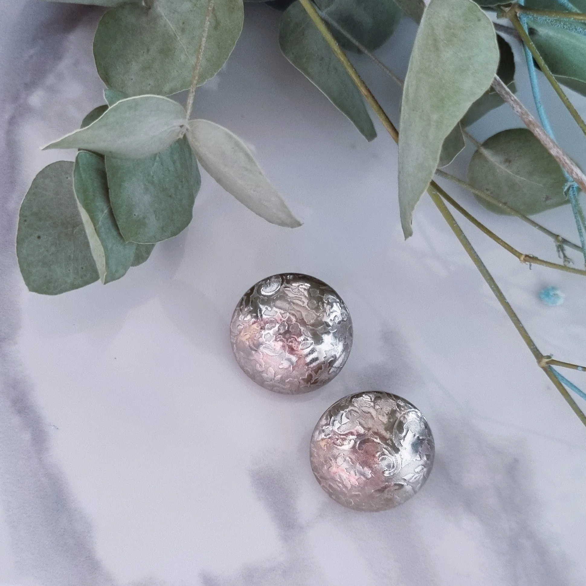 Vintage earrings - Silver flowers