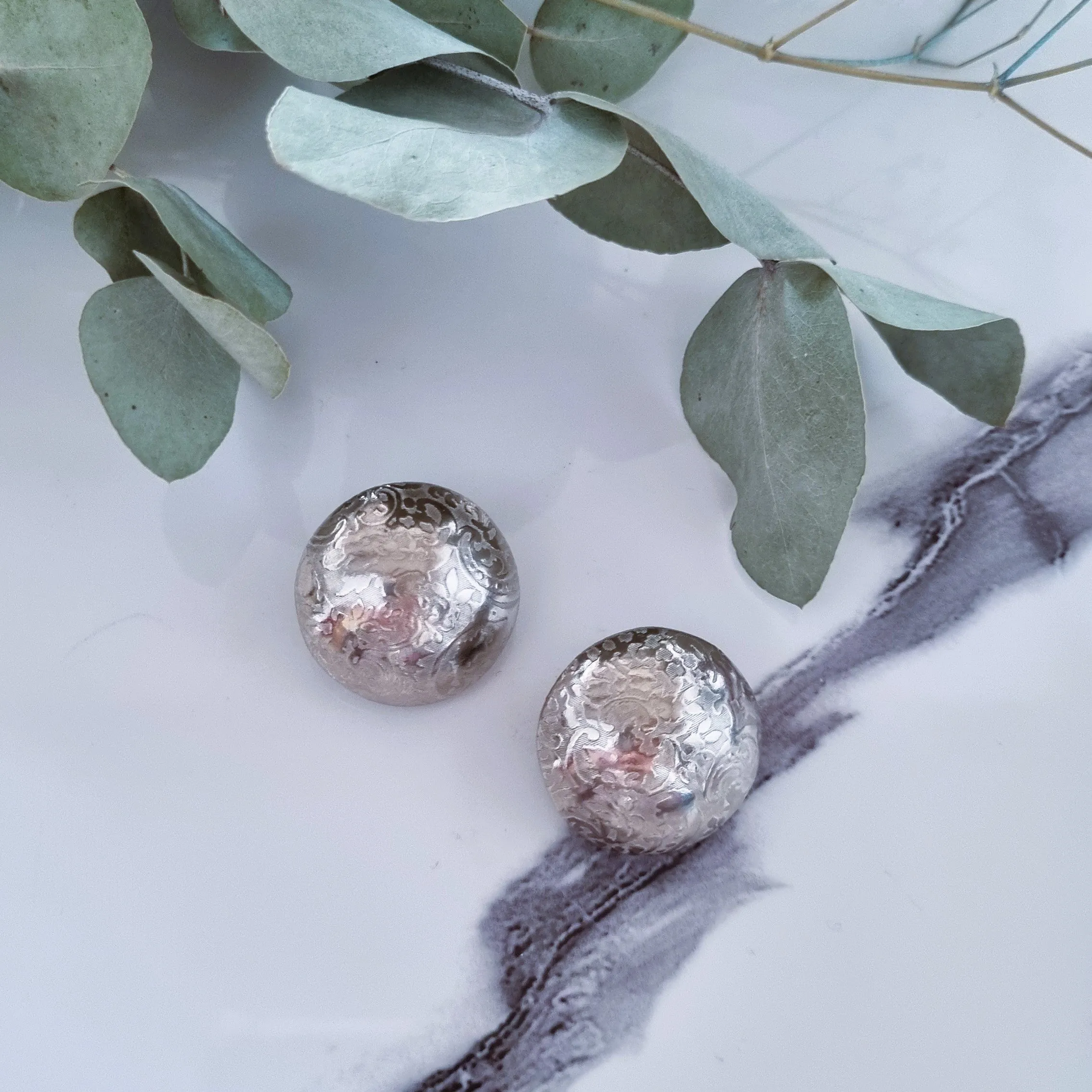 Vintage earrings - Silver flowers