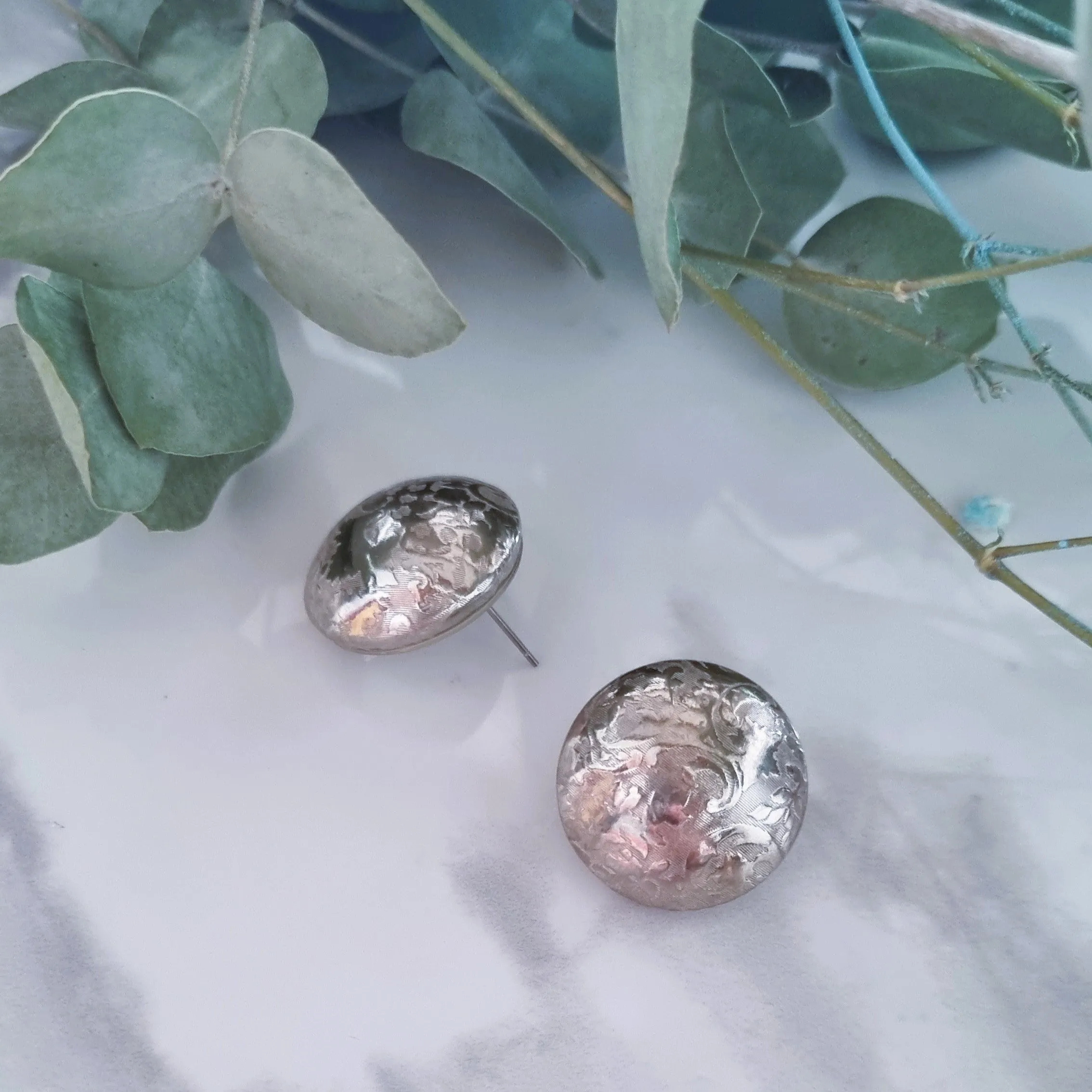 Vintage earrings - Silver flowers