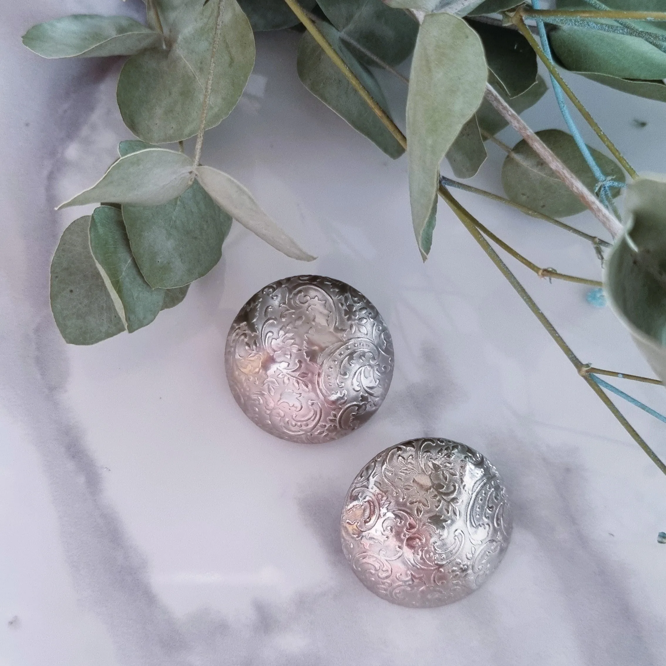 Vintage earrings - Silver flowers