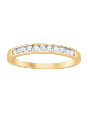 Wedding Band - 9ct Yellow Gold Diamond Set Wedding Band - 753867