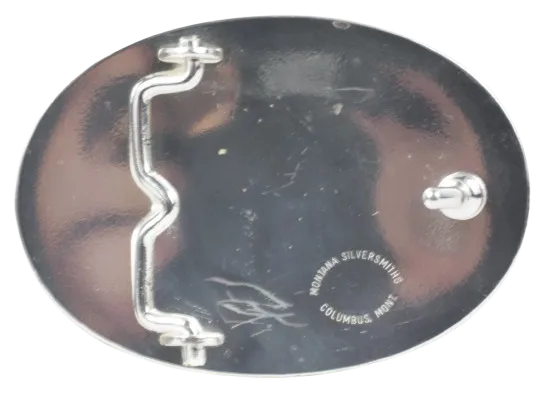 Western Flower Swirl Montana Silversmiths Big Sky Silver Belt Buckle