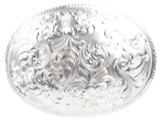 Western Flower Swirl Montana Silversmiths Big Sky Silver Belt Buckle